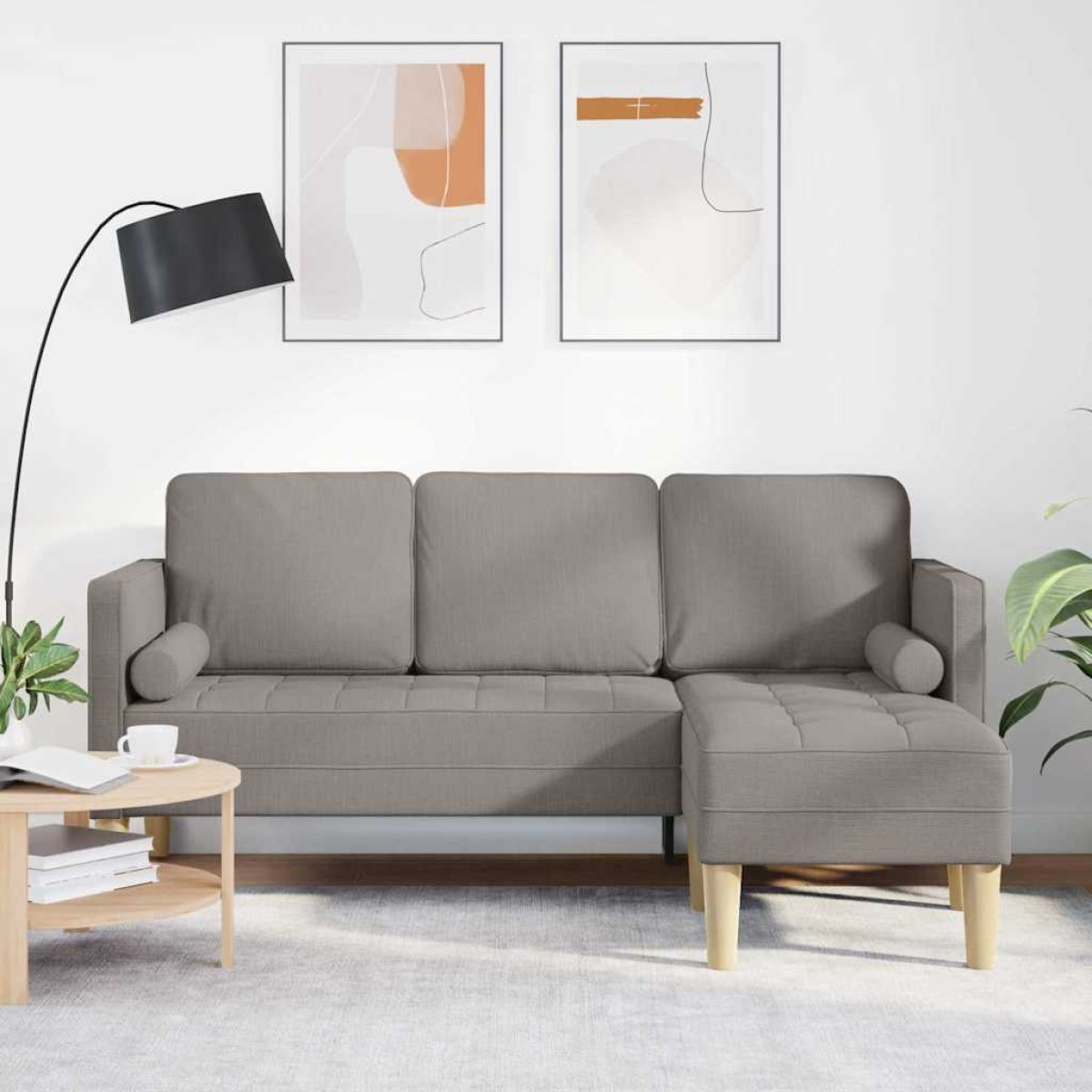 vidaXL Σετ Καναπέ Taupe 173 x 131 x 67 εκ Πολυεστέρας