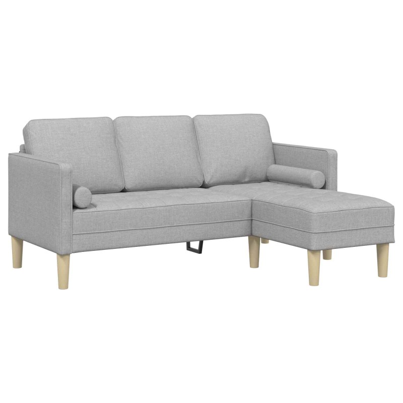 vidaXL Σετ Καναπέ Σκίουρος Γκρί 173 x 131 x 67 εκ Πολυεστέρας