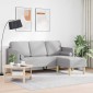 vidaXL Σετ Καναπέ Σκίουρος Γκρί 173 x 131 x 67 εκ Πολυεστέρας