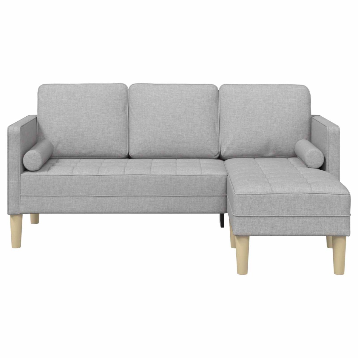 vidaXL Σετ Καναπέ Σκίουρος Γκρί 173 x 131 x 67 εκ Πολυεστέρας