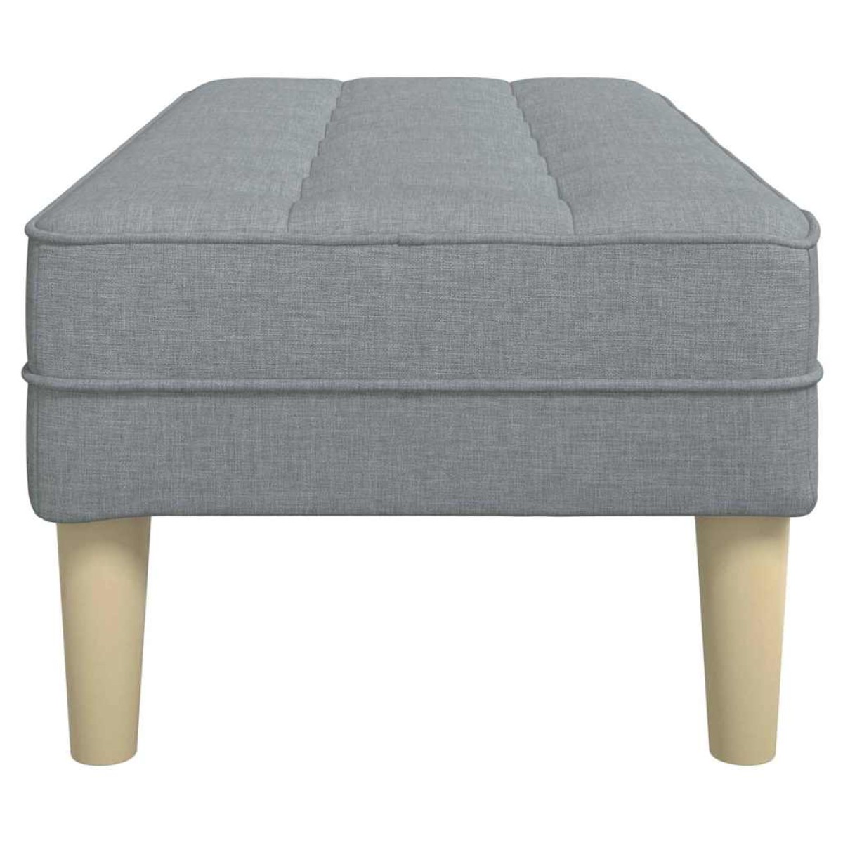 vidaXL παγκάκι με μαξιλάρι Ανοιχτό γκρι 113 x 57 x 39 εκ. ύφασμα