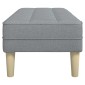vidaXL παγκάκι με μαξιλάρι Ανοιχτό γκρι 113 x 57 x 39 εκ. ύφασμα