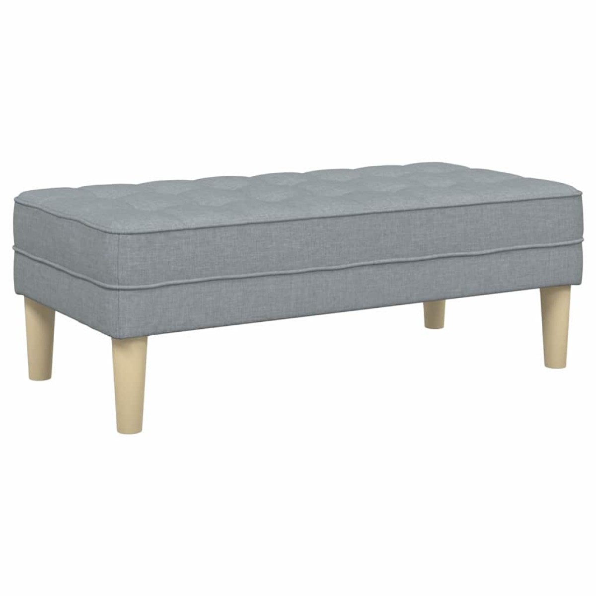 vidaXL παγκάκι με μαξιλάρι Ανοιχτό γκρι 113 x 57 x 39 εκ. ύφασμα