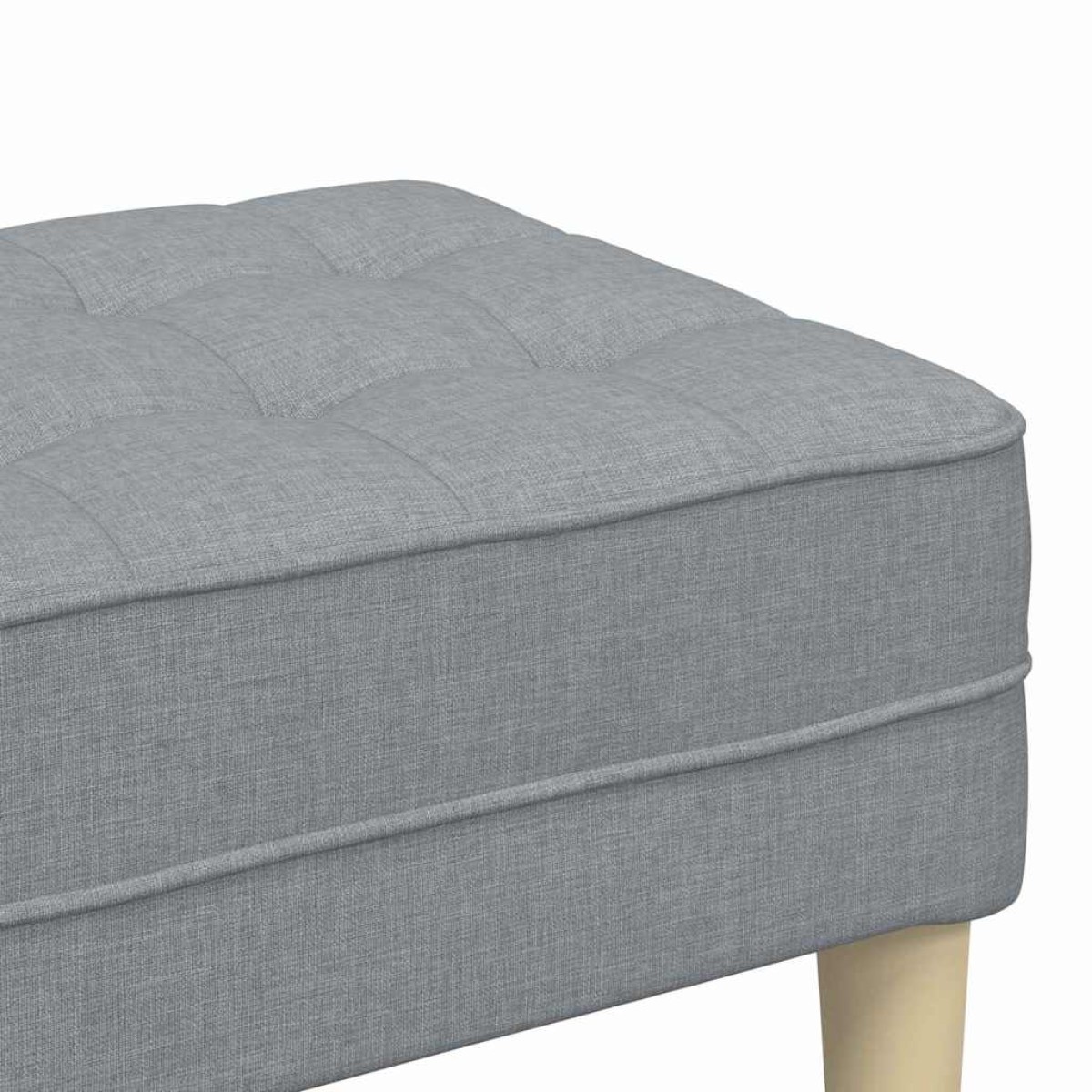 vidaXL παγκάκι με μαξιλάρι Ανοιχτό γκρι 113 x 57 x 39 εκ. ύφασμα