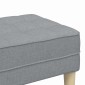 vidaXL παγκάκι με μαξιλάρι Ανοιχτό γκρι 113 x 57 x 39 εκ. ύφασμα