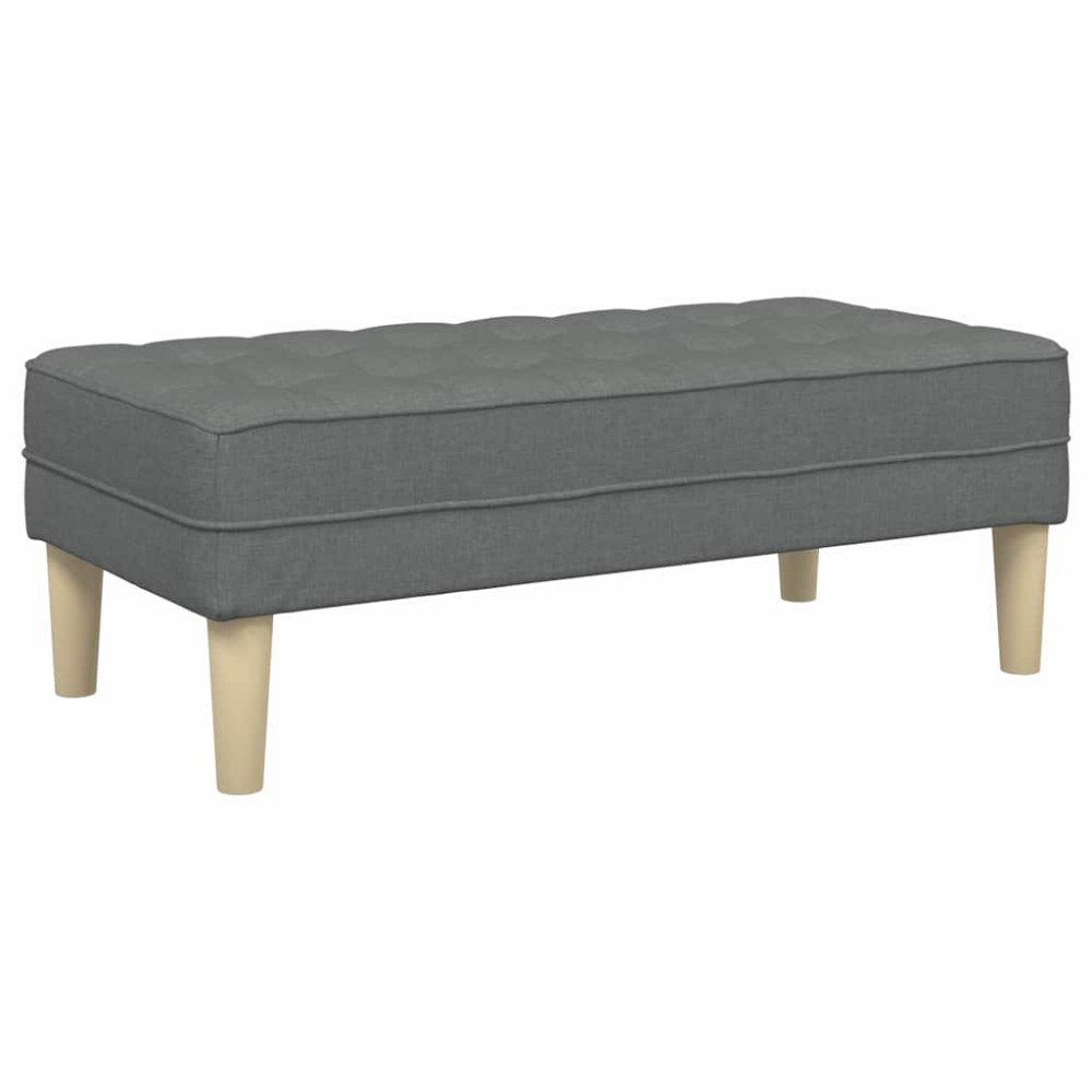 vidaXL παγκάκι με μαξιλάρι Σκούρο Γκρι 113 x 57 x 39 εκ. ύφασμα