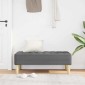 vidaXL παγκάκι με μαξιλάρι Σκούρο Γκρι 113 x 57 x 39 εκ. ύφασμα