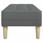 vidaXL παγκάκι με μαξιλάρι Σκούρο Γκρι 113 x 57 x 39 εκ. ύφασμα