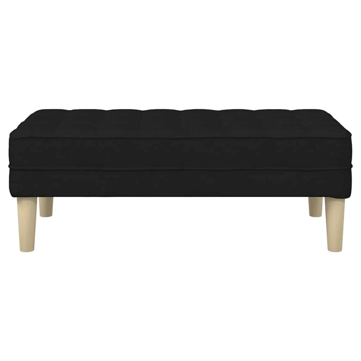 vidaXL παγκάκι με μαξιλάρι Μαύρο 113 x 57 x 39 εκ. ύφασμα