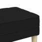 vidaXL παγκάκι με μαξιλάρι Μαύρο 113 x 57 x 39 εκ. ύφασμα