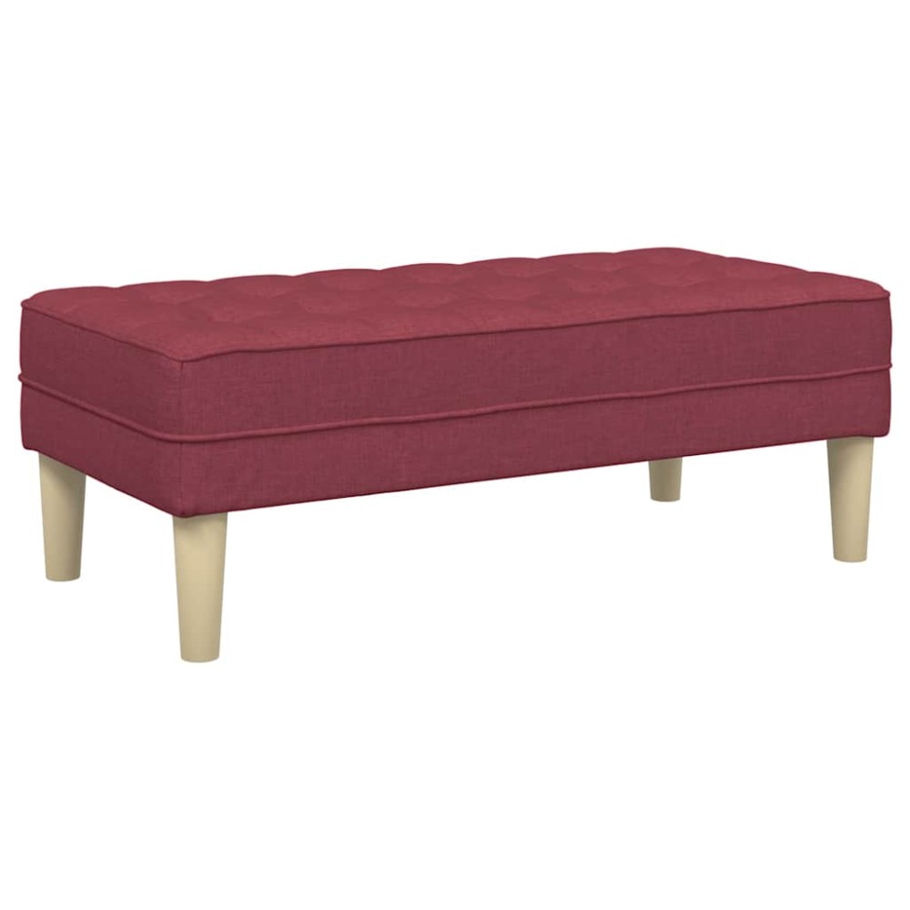 vidaXL παγκάκι με μαξιλάρι Κόκκινο 113 x 57 x 39 εκ. ύφασμα
