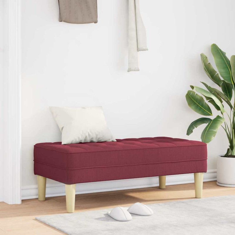 vidaXL παγκάκι με μαξιλάρι Κόκκινο 113 x 57 x 39 εκ. ύφασμα
