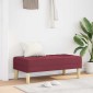 vidaXL παγκάκι με μαξιλάρι Κόκκινο 113 x 57 x 39 εκ. ύφασμα