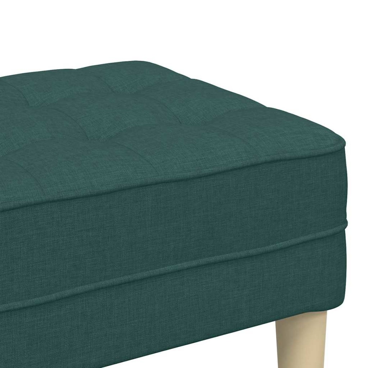 vidaXL παγκάκι με μαξιλάρι Σκούρο Πράσινο 113 x 57 x 39 εκ. ύφασμα