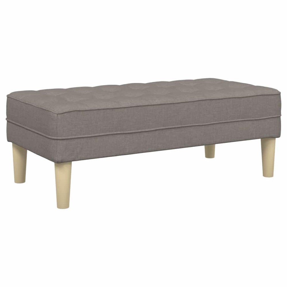 vidaXL παγκάκι Taupe 113 x 57 x 39 εκ. ύφασμα