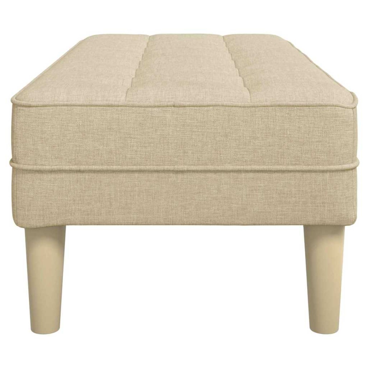 vidaXL παγκάκι με μαξιλάρι Κρεμ 113 x 57 x 39 εκ. ύφασμα