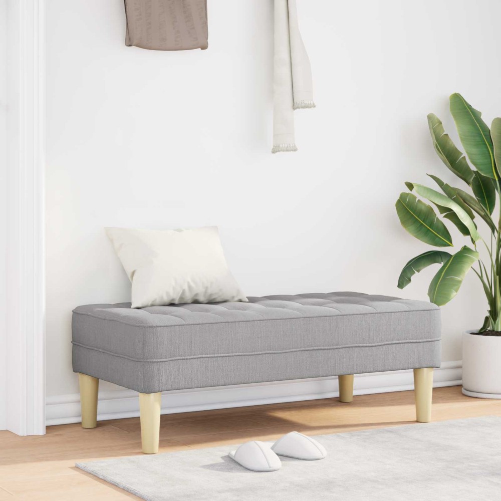 vidaXL παγκάκι με μαξιλάρι Σκίουρος Γκρί 113 x 57 x 39 εκ. ύφασμα