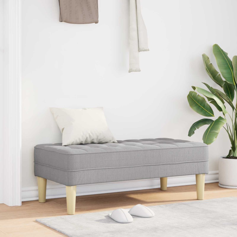 vidaXL παγκάκι με μαξιλάρι Σκίουρος Γκρί 113 x 57 x 39 εκ. ύφασμα