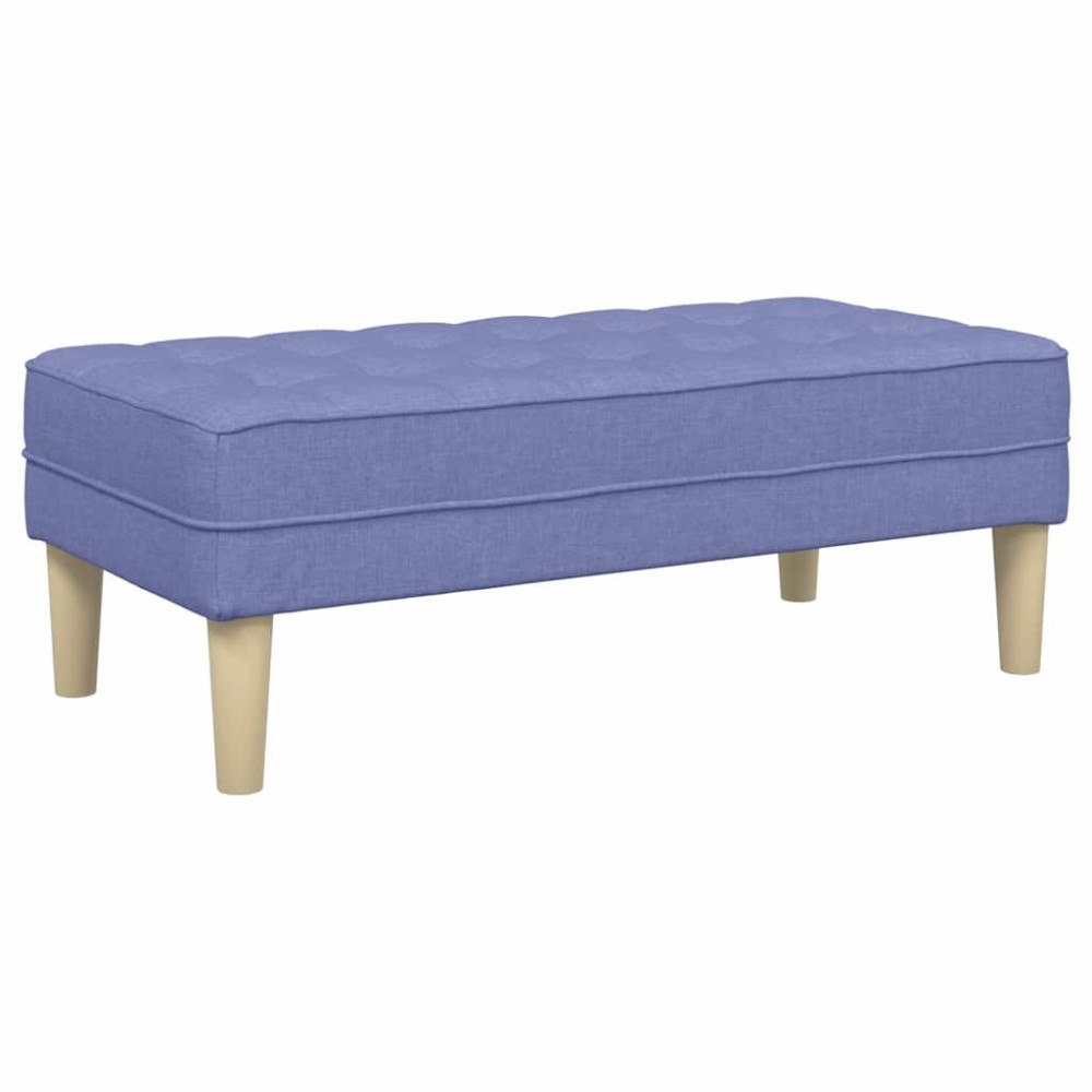 vidaXL παγκάκι με μαξιλάρι Μπλε τζην 113 x 57 x 39 εκ. ύφασμα