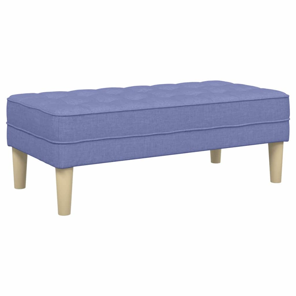 vidaXL παγκάκι με μαξιλάρι Μπλε τζην 113 x 57 x 39 εκ. ύφασμα
