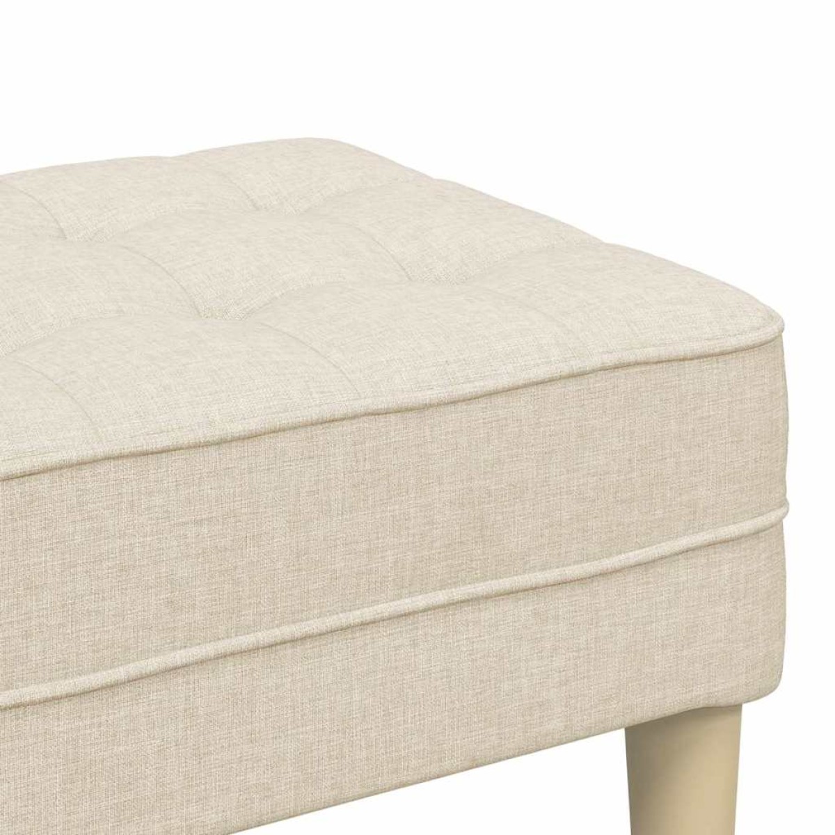 vidaXL παγκάκι με μαξιλάρι Λινό 113 x 57 x 39 εκ. ύφασμα