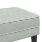 vidaXL παγκάκι με μαξιλάρι Ανοιχτό γκρι 113 x 57 x 39 εκ. Βελούδο