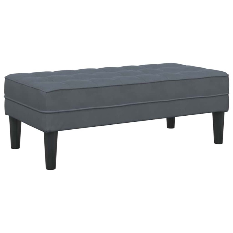 vidaXL παγκάκι με μαξιλάρι Σκούρο Γκρι 113 x 57 x 39 εκ. Βελούδο
