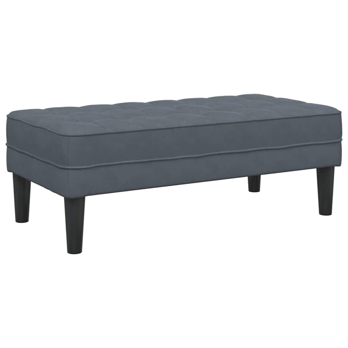 vidaXL παγκάκι με μαξιλάρι Σκούρο Γκρι 113 x 57 x 39 εκ. Βελούδο