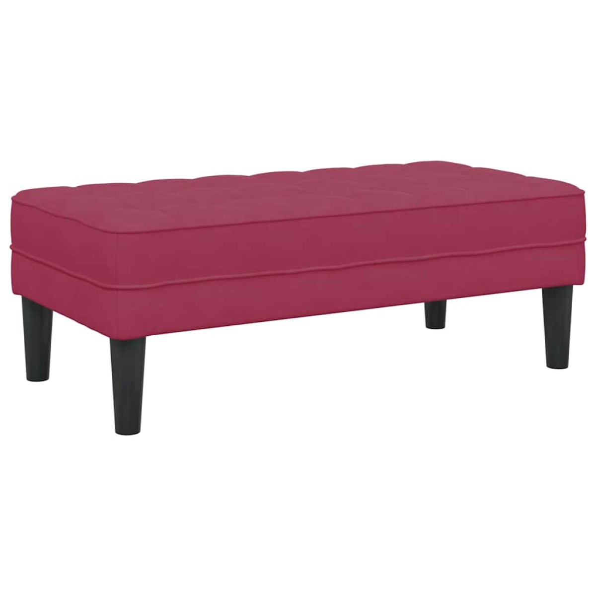 vidaXL παγκάκι με μαξιλάρι Κόκκινο 113 x 57 x 39 εκ. Βελούδο