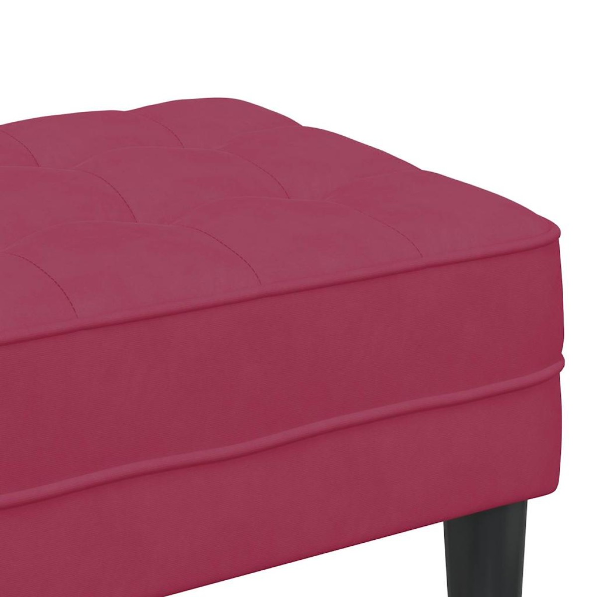 vidaXL παγκάκι με μαξιλάρι Κόκκινο 113 x 57 x 39 εκ. Βελούδο