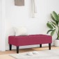 vidaXL παγκάκι με μαξιλάρι Κόκκινο 113 x 57 x 39 εκ. Βελούδο