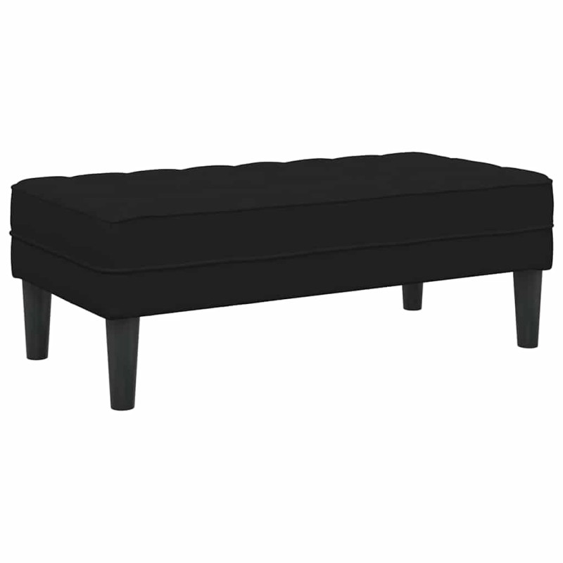 vidaXL παγκάκι με μαξιλάρι Μαύρο 113 x 57 x 39 εκ. Βελούδο