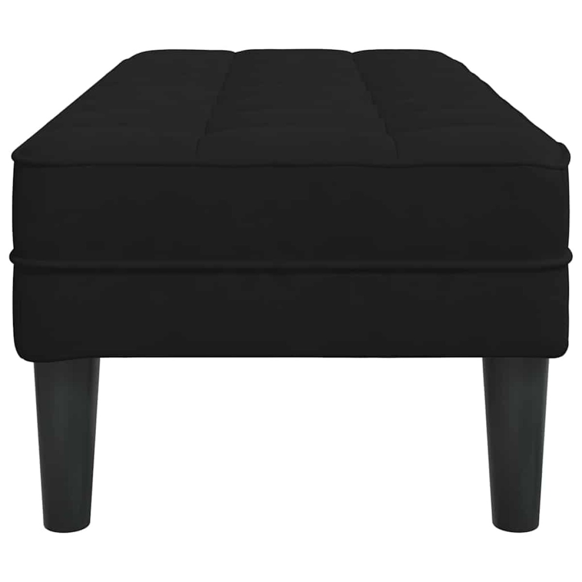 vidaXL παγκάκι με μαξιλάρι Μαύρο 113 x 57 x 39 εκ. Βελούδο