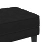 vidaXL παγκάκι με μαξιλάρι Μαύρο 113 x 57 x 39 εκ. Βελούδο