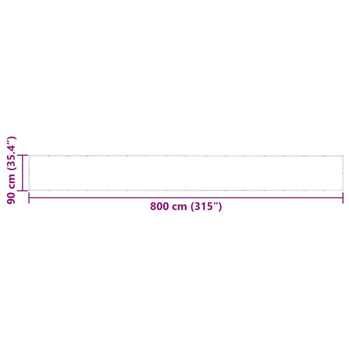 vidaXL Σήτα Μπαλκονιού Πορτοκαλί 90x800 εκ. 100% Πολυεστέρας Oxford