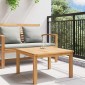 vidaXL Τραπεζάκι σαλονιού Καφέ 60 x 60 x 36 cm Στερεό Ξύλο Τίκ