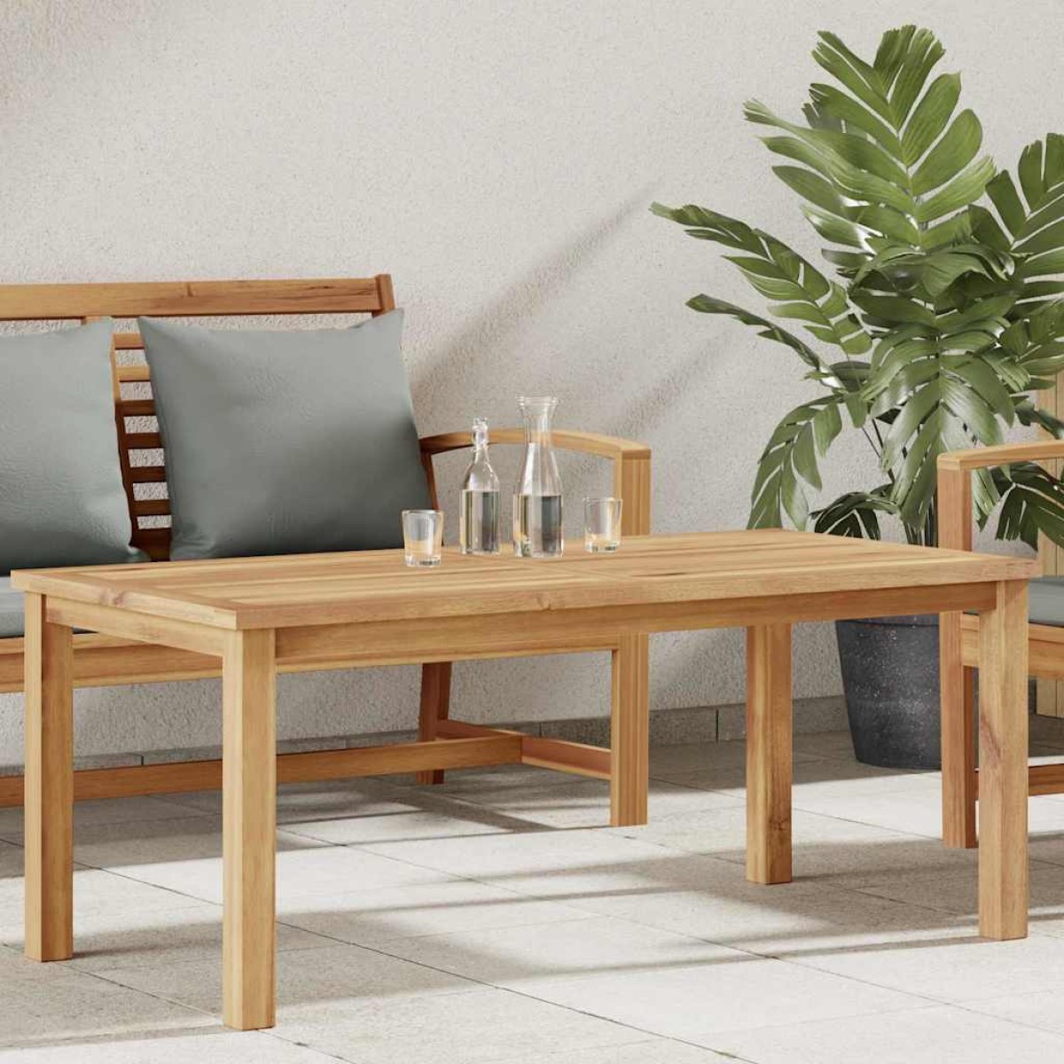 vidaXL Τραπεζάκι σαλονιού Καφέ 110 x 55 x 45 cm Στερεό Ξύλο Τίκ