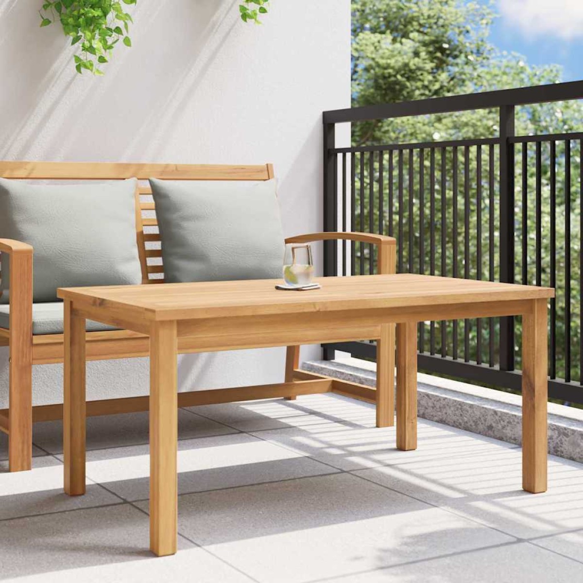 vidaXL Τραπεζάκι σαλονιού Καφέ 110 x 55 x 45 cm Στερεό Ξύλο Τίκ
