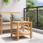 vidaXL Τραπεζάκι σαλονιού με ράφι Καφέ 45 x 45 x 45 cm Στερεό Ξύλο Τίκ
