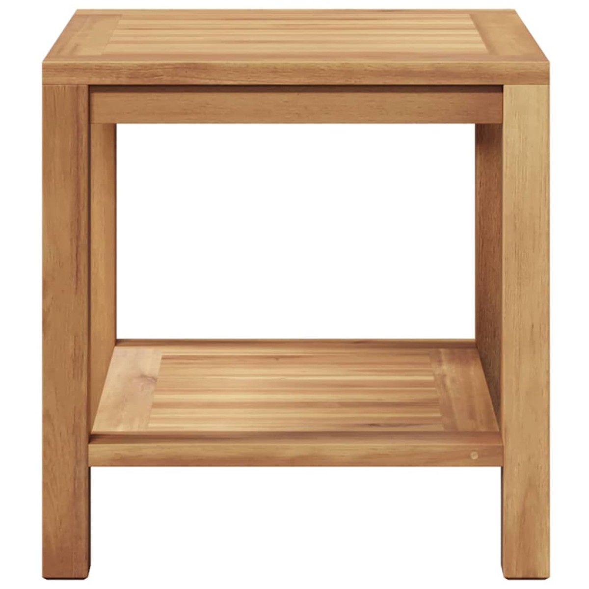 vidaXL Τραπεζάκι σαλονιού με ράφι Καφέ 45 x 45 x 45 cm Στερεό Ξύλο Τίκ