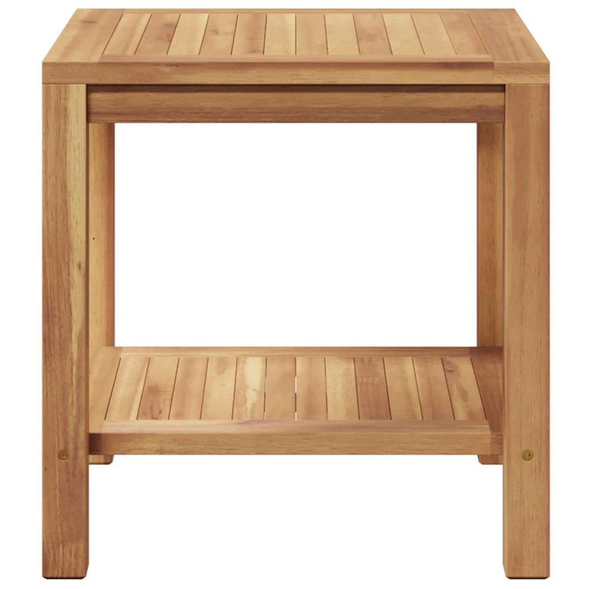 vidaXL Τραπεζάκι σαλονιού με ράφι Καφέ 45 x 45 x 45 cm Στερεό Ξύλο Τίκ