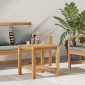 vidaXL Τραπεζάκι σαλονιού με ράφι Καφέ 45 x 45 x 45 cm Στερεό Ξύλο Τίκ