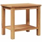 vidaXL Τραπεζάκι σαλονιού με ράφι Καφέ 50 x 35 x 45 cm Στερεό Ξύλο Τίκ