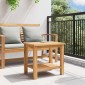 vidaXL Τραπεζάκι σαλονιού με ράφι Καφέ 50 x 35 x 45 cm Στερεό Ξύλο Τίκ