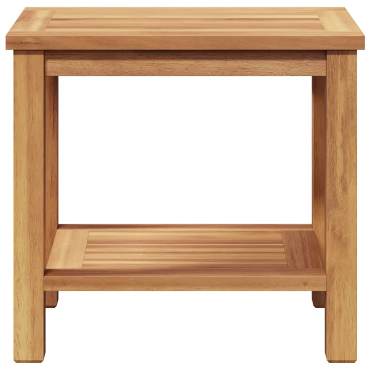vidaXL Τραπεζάκι σαλονιού με ράφι Καφέ 50 x 35 x 45 cm Στερεό Ξύλο Τίκ