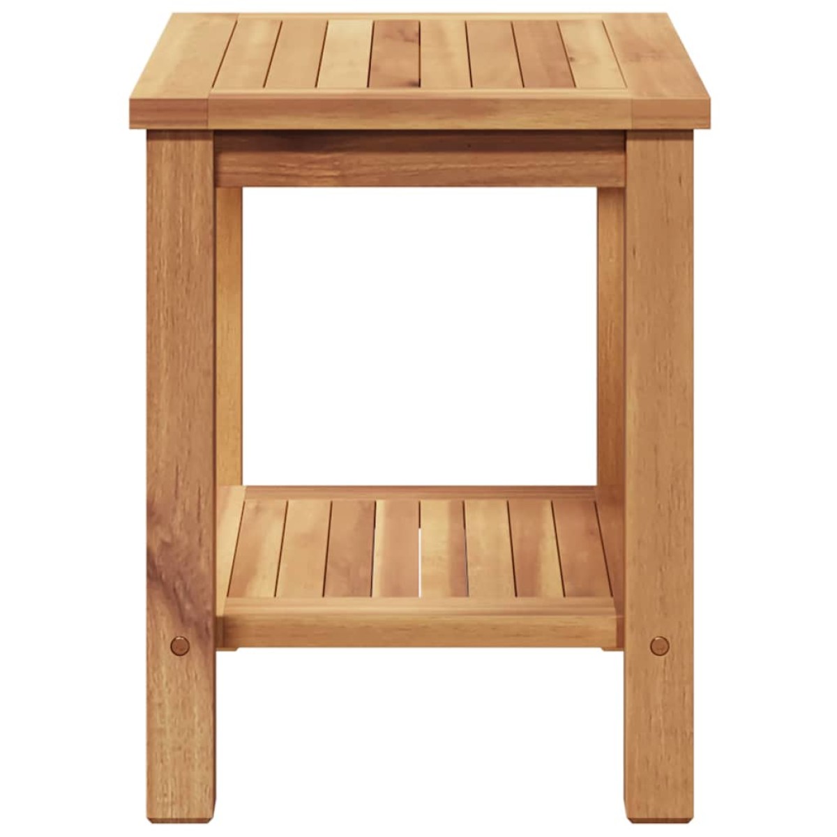 vidaXL Τραπεζάκι σαλονιού με ράφι Καφέ 50 x 35 x 45 cm Στερεό Ξύλο Τίκ