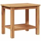 vidaXL Τραπεζάκι σαλονιού με ράφι Καφέ 50 x 35 x 45 cm Στερεό Ξύλο Τίκ