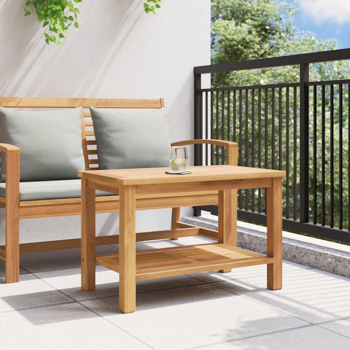 vidaXL Τραπεζάκι σαλονιού Καφέ 70 x 40 x 45 εκ. Στερεό Ξύλο Τίκ