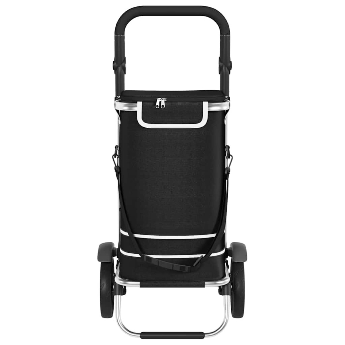 vidaXL Καρότσι Αγορών Μαύρο 36,5 x 46,5 x 100,5 εκ Ύφασμα Oxford
