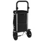 vidaXL Καρότσι Αγορών Μαύρο 36,5 x 46,5 x 100,5 εκ Ύφασμα Oxford
